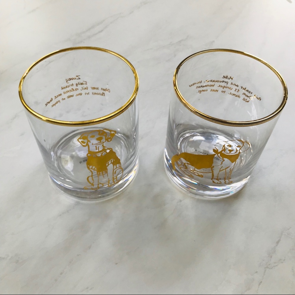 Anthropologie DOF Glass Set-NWT-Dog Theme LAST SET - Picture 4 of 7